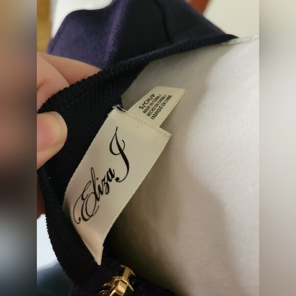 Eliza J Cold Shoulder Navy Blue Dress Size Small - Picture 6 of 6